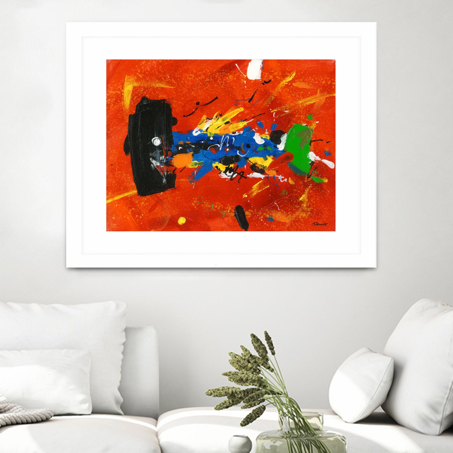 Poisson barbu by Pierre David on GIANT ART - red abstract canadien