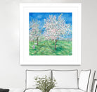 Le Verger en fleurs by Hélène Léveillée on GIANT ART - green landscape arbre en fleur