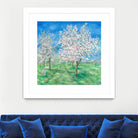 Le Verger en fleurs by Hélène Léveillée on GIANT ART - green landscape arbre en fleur