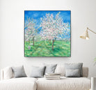 Le Verger en fleurs by Hélène Léveillée on GIANT ART - green landscape arbre en fleur