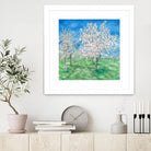 Le Verger en fleurs by Hélène Léveillée on GIANT ART - green landscape arbre en fleur