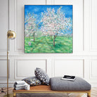 Le Verger en fleurs by Hélène Léveillée on GIANT ART - green landscape arbre en fleur