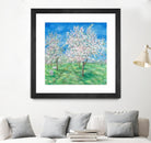 Le Verger en fleurs by Hélène Léveillée on GIANT ART - green landscape arbre en fleur