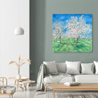 Le Verger en fleurs by Hélène Léveillée on GIANT ART - green landscape arbre en fleur