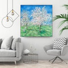 Le Verger en fleurs by Hélène Léveillée on GIANT ART - green landscape arbre en fleur