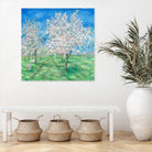 Le Verger en fleurs by Hélène Léveillée on GIANT ART - green landscape arbre en fleur