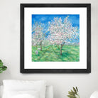 Le Verger en fleurs by Hélène Léveillée on GIANT ART - green landscape arbre en fleur