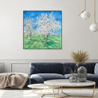 Le Verger en fleurs by Hélène Léveillée on GIANT ART - green landscape arbre en fleur