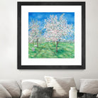 Le Verger en fleurs by Hélène Léveillée on GIANT ART - green landscape arbre en fleur