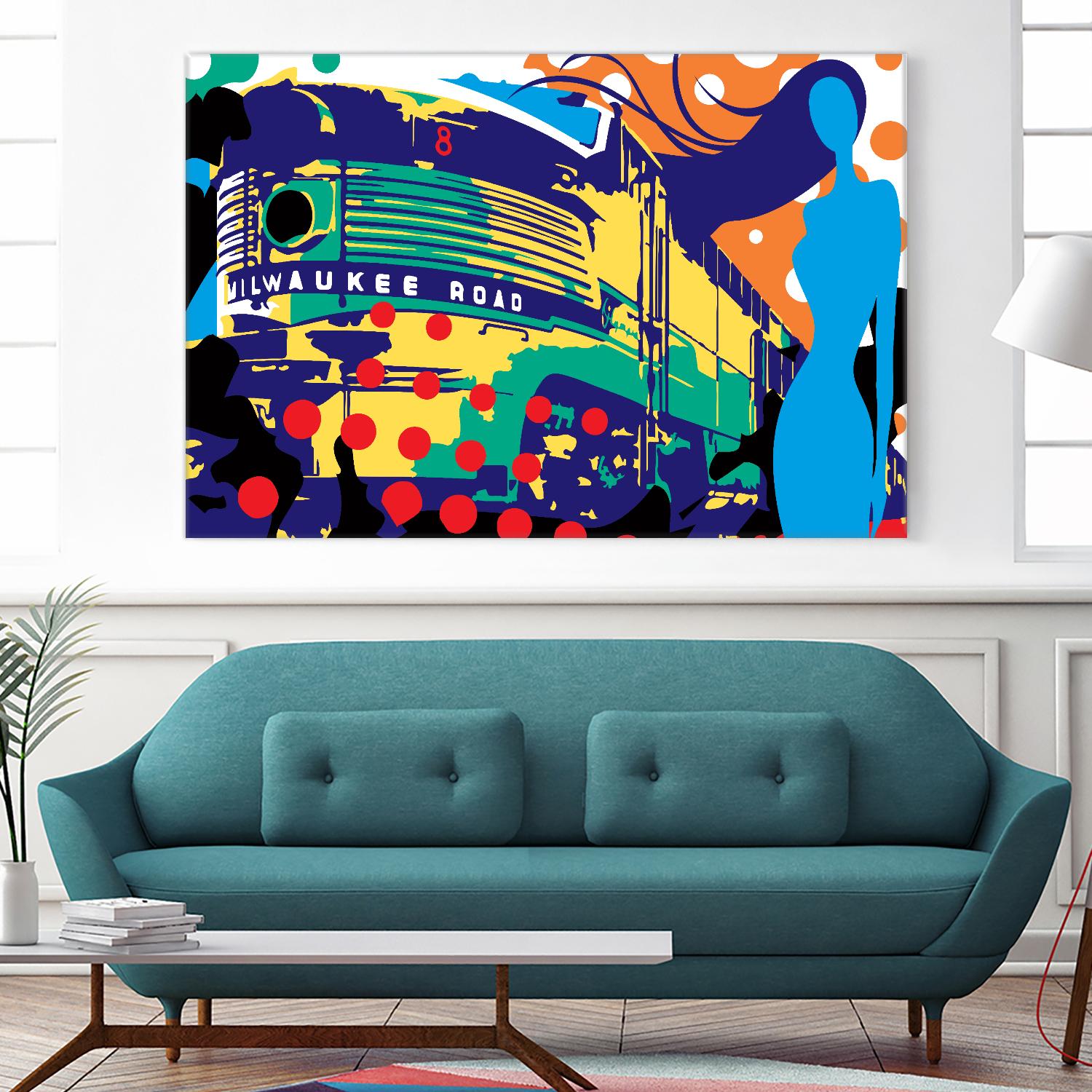 Delvautitude by Ray Lengelé on GIANT ART - blue pop art - alternative