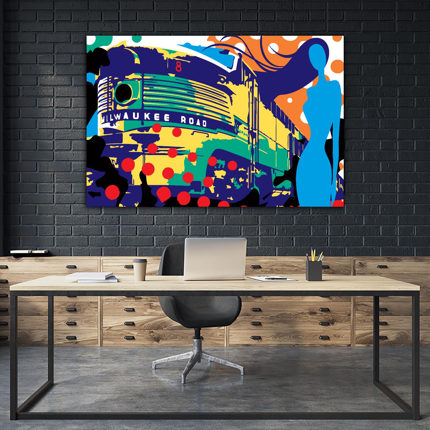 Delvautitude by Ray Lengelé on GIANT ART - blue pop art - alternative