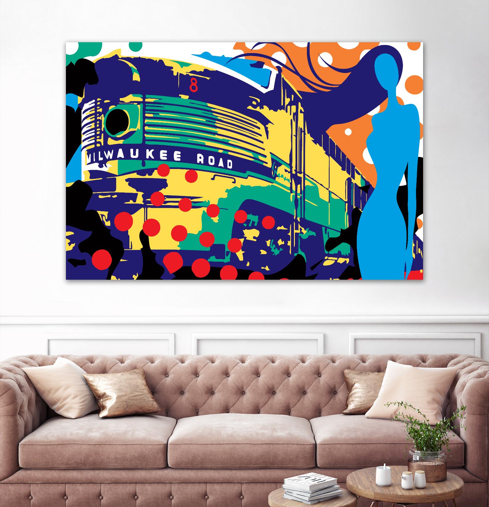 Delvautitude by Ray Lengelé on GIANT ART - blue pop art - alternative