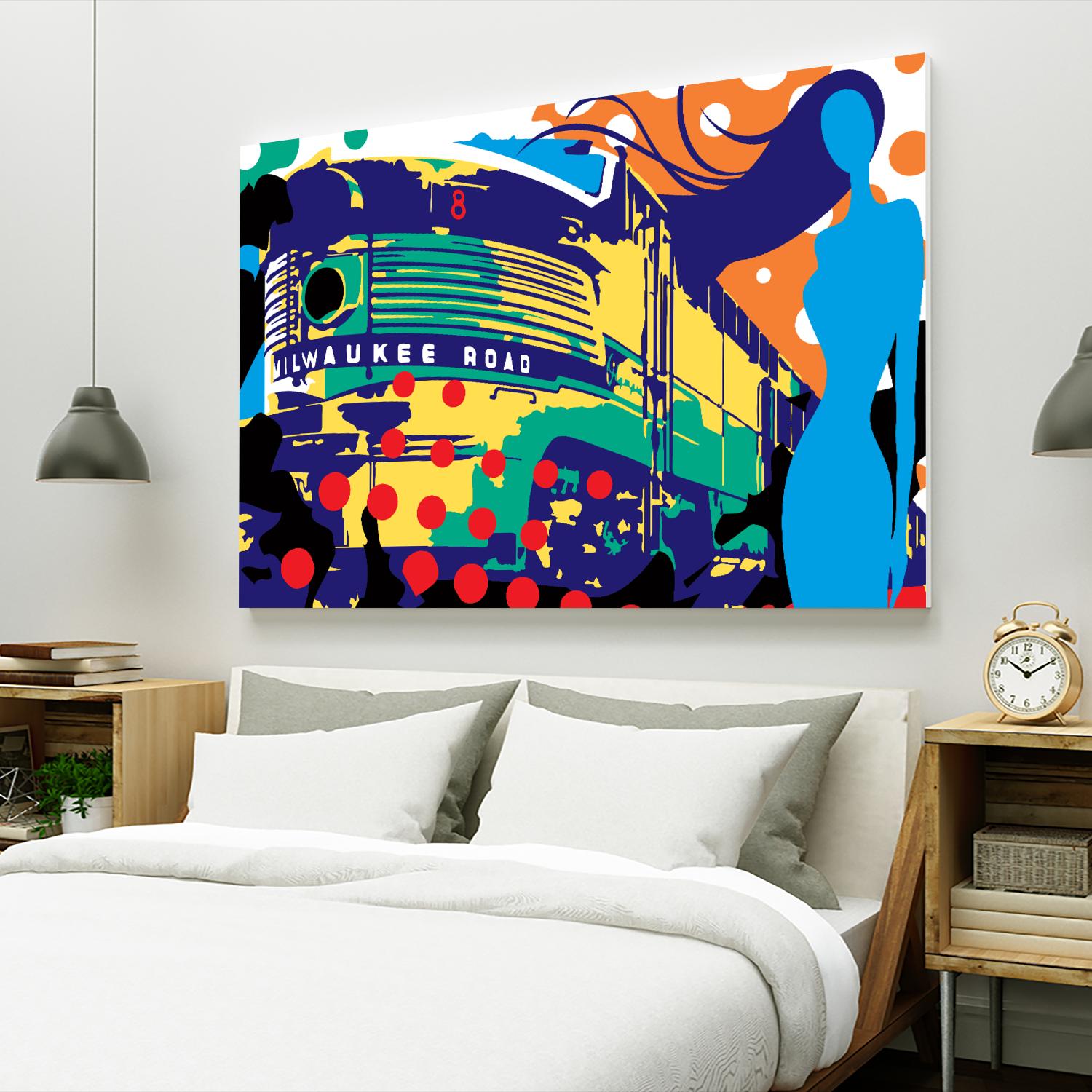 Delvautitude by Ray Lengelé on GIANT ART - blue pop art - alternative