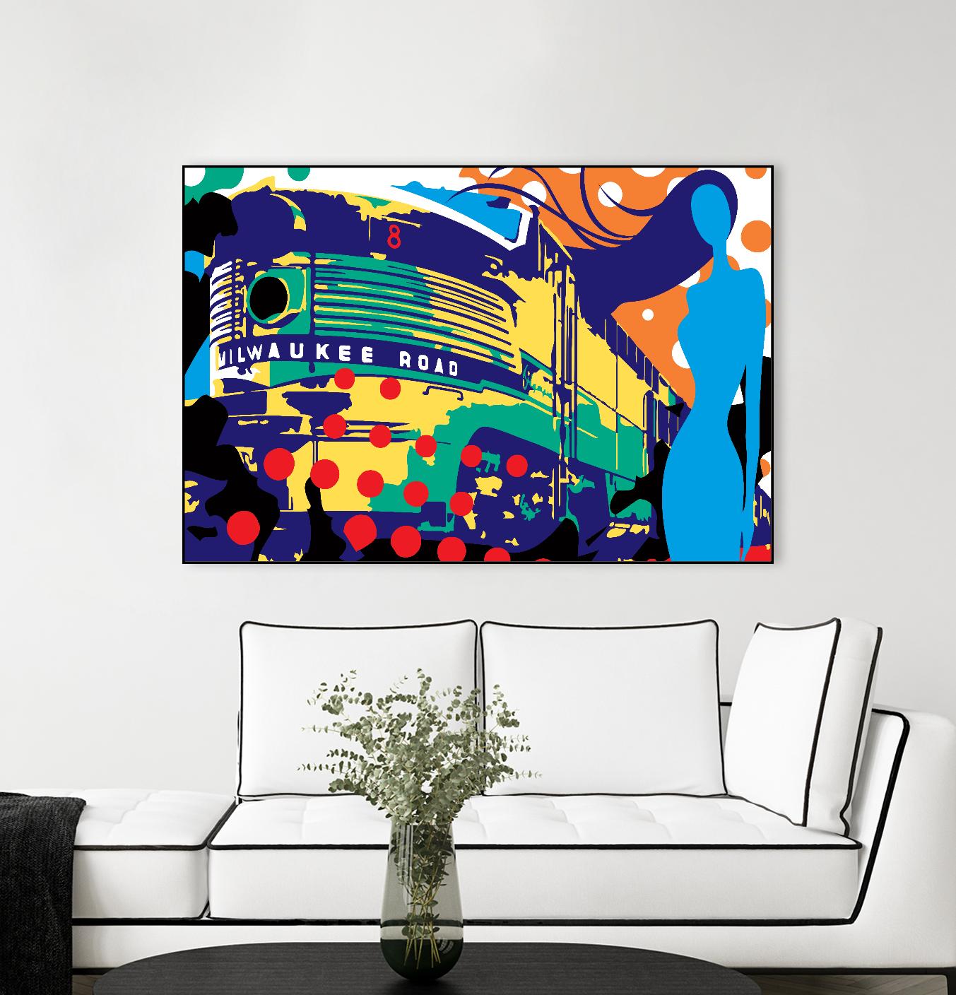 Delvautitude by Ray Lengelé on GIANT ART - blue pop art - alternative