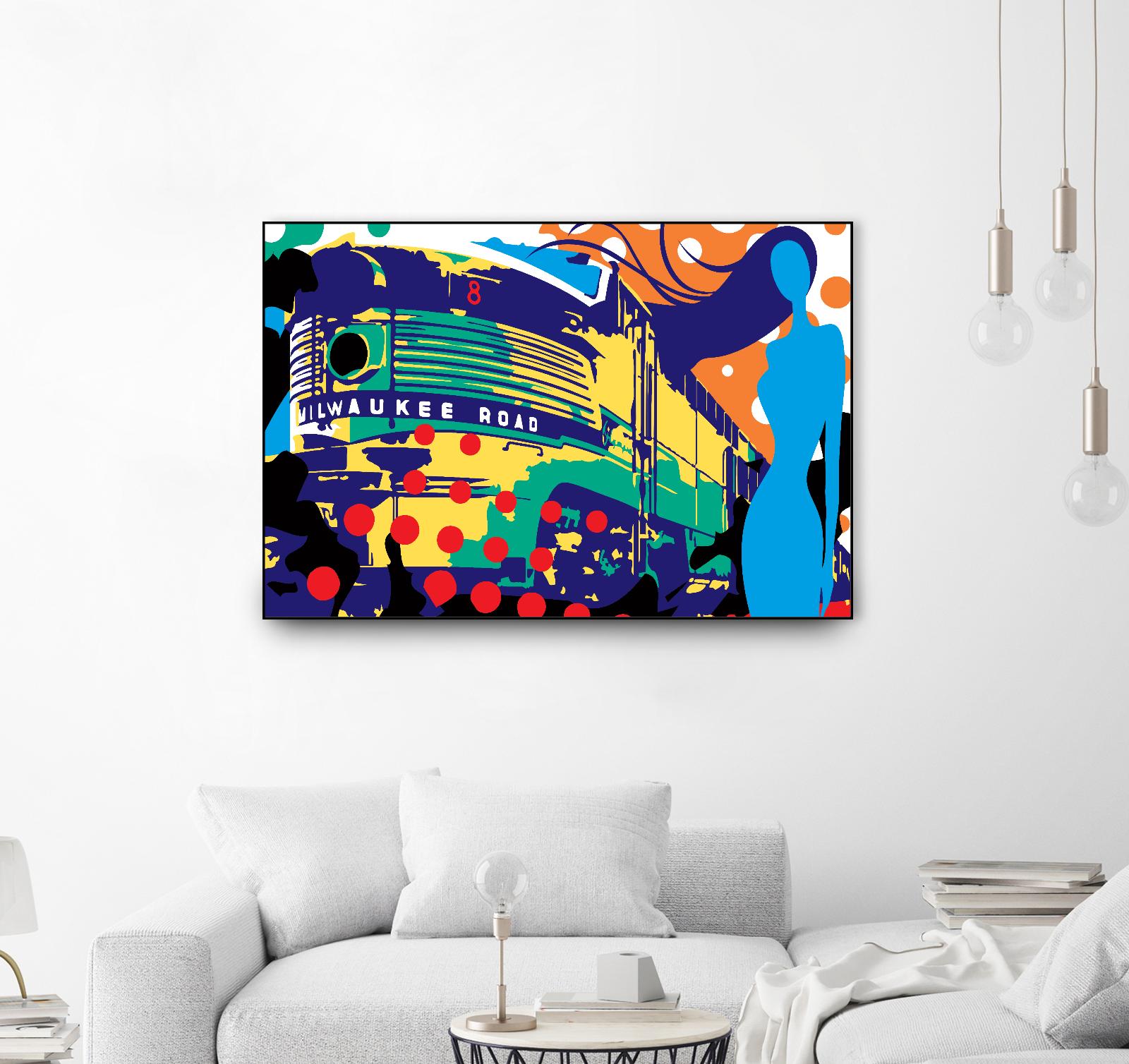 Delvautitude by Ray Lengelé on GIANT ART - blue pop art - alternative