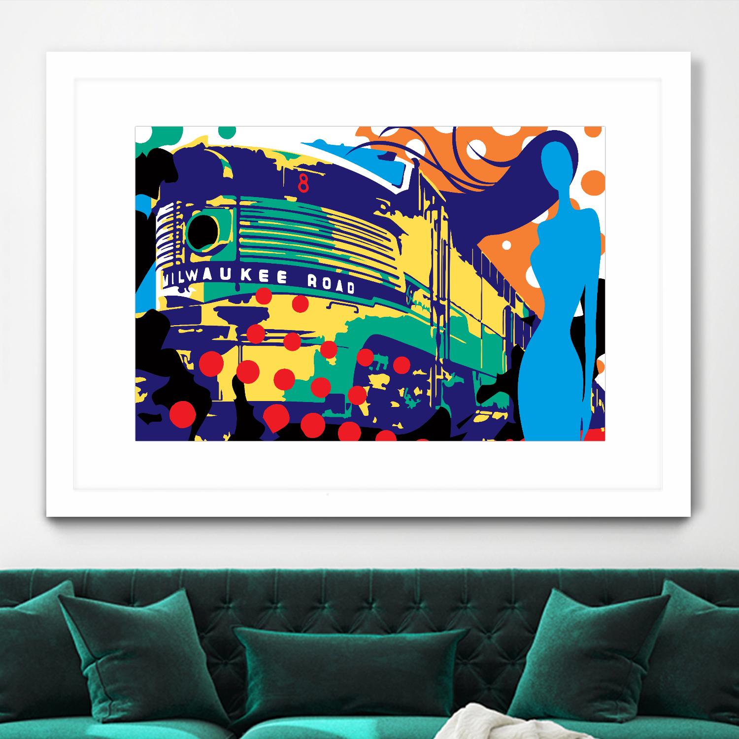 Delvautitude by Ray Lengelé on GIANT ART - blue pop art - alternative