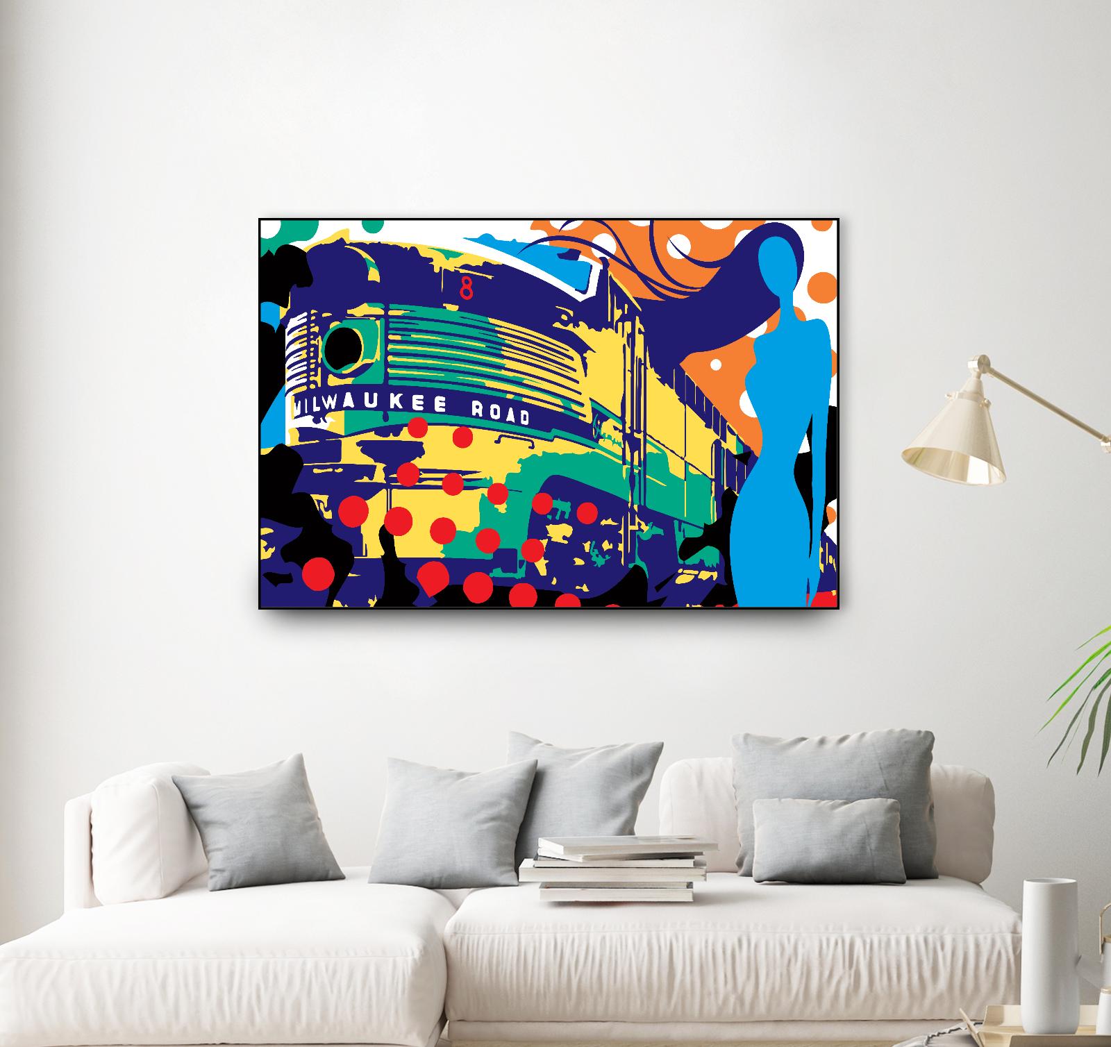 Delvautitude by Ray Lengelé on GIANT ART - blue pop art - alternative