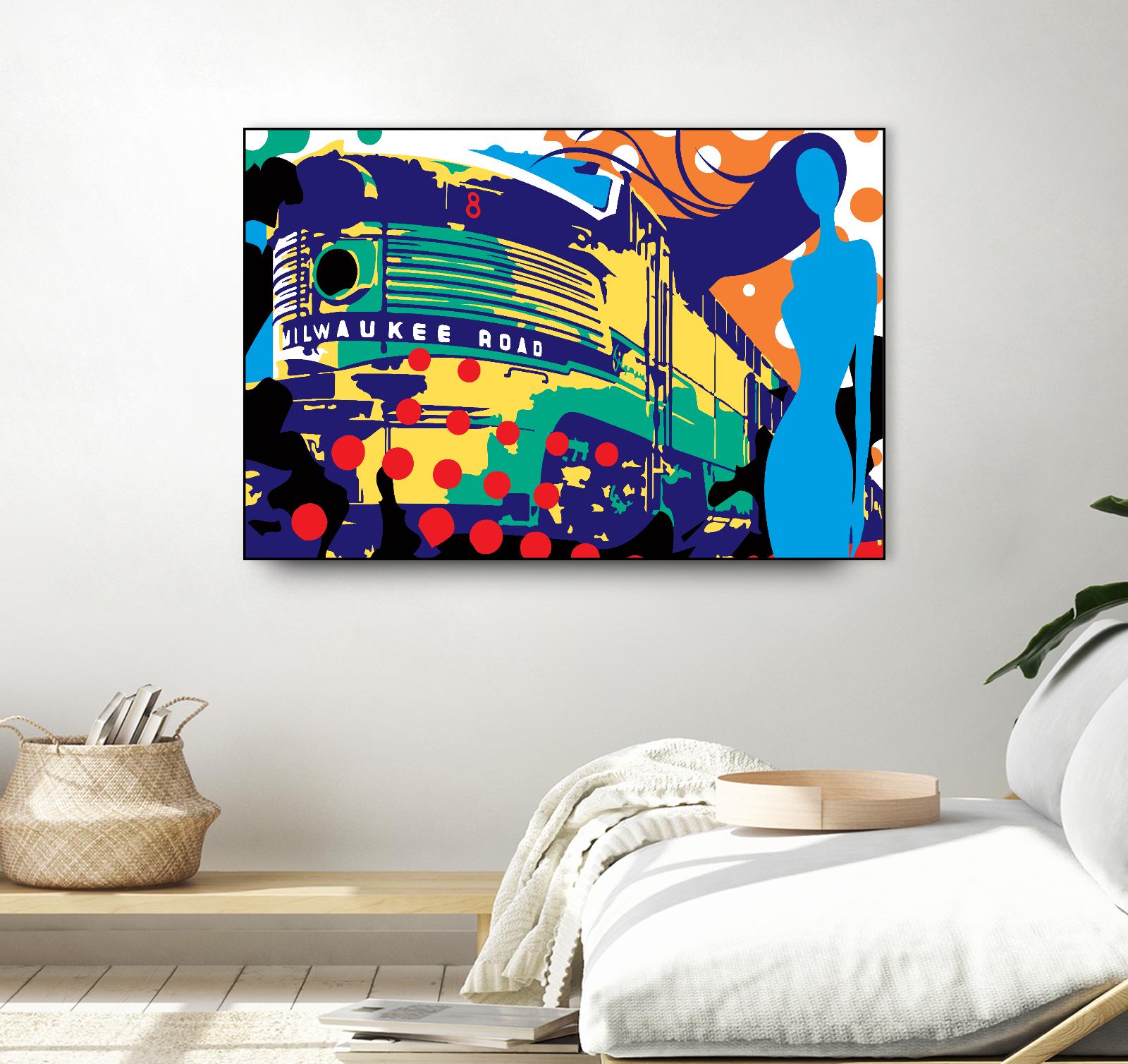 Delvautitude by Ray Lengelé on GIANT ART - blue pop art - alternative