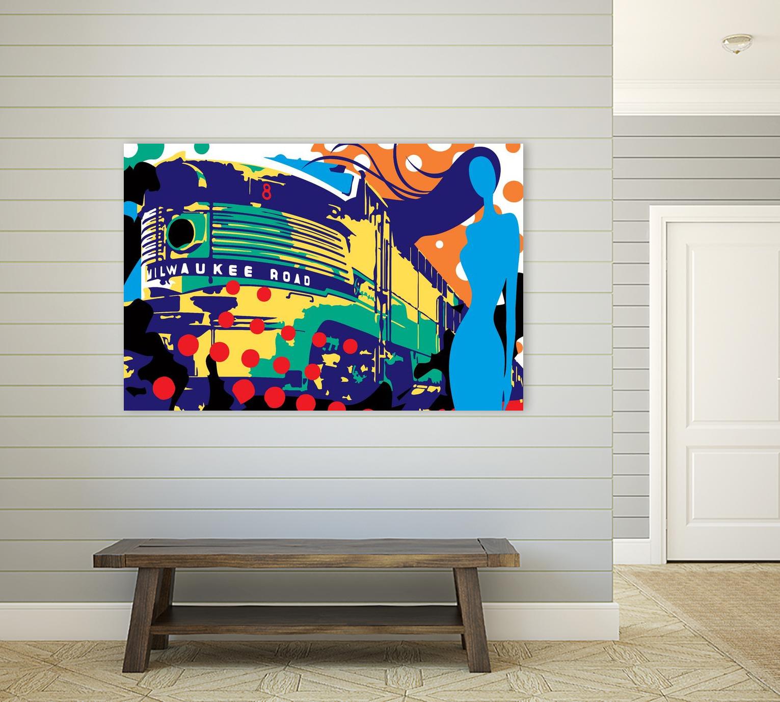 Delvautitude by Ray Lengelé on GIANT ART - blue pop art - alternative