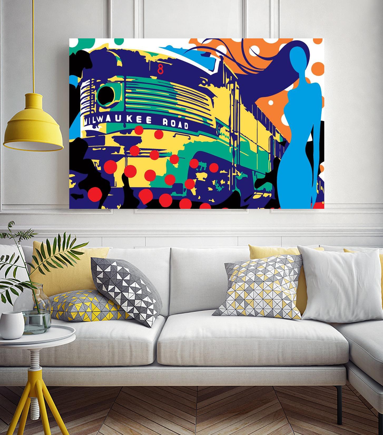 Delvautitude by Ray Lengelé on GIANT ART - blue pop art - alternative