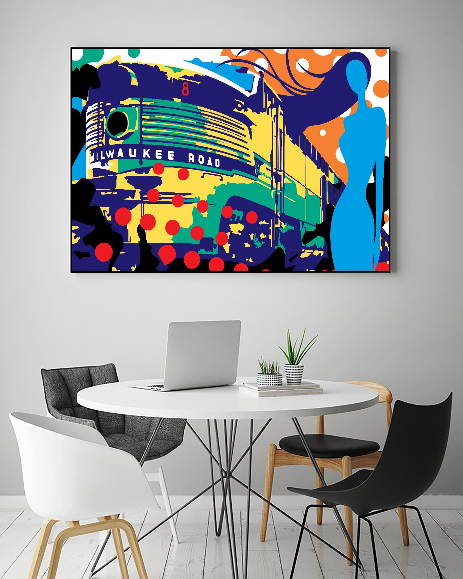 Delvautitude by Ray Lengelé on GIANT ART - blue pop art - alternative