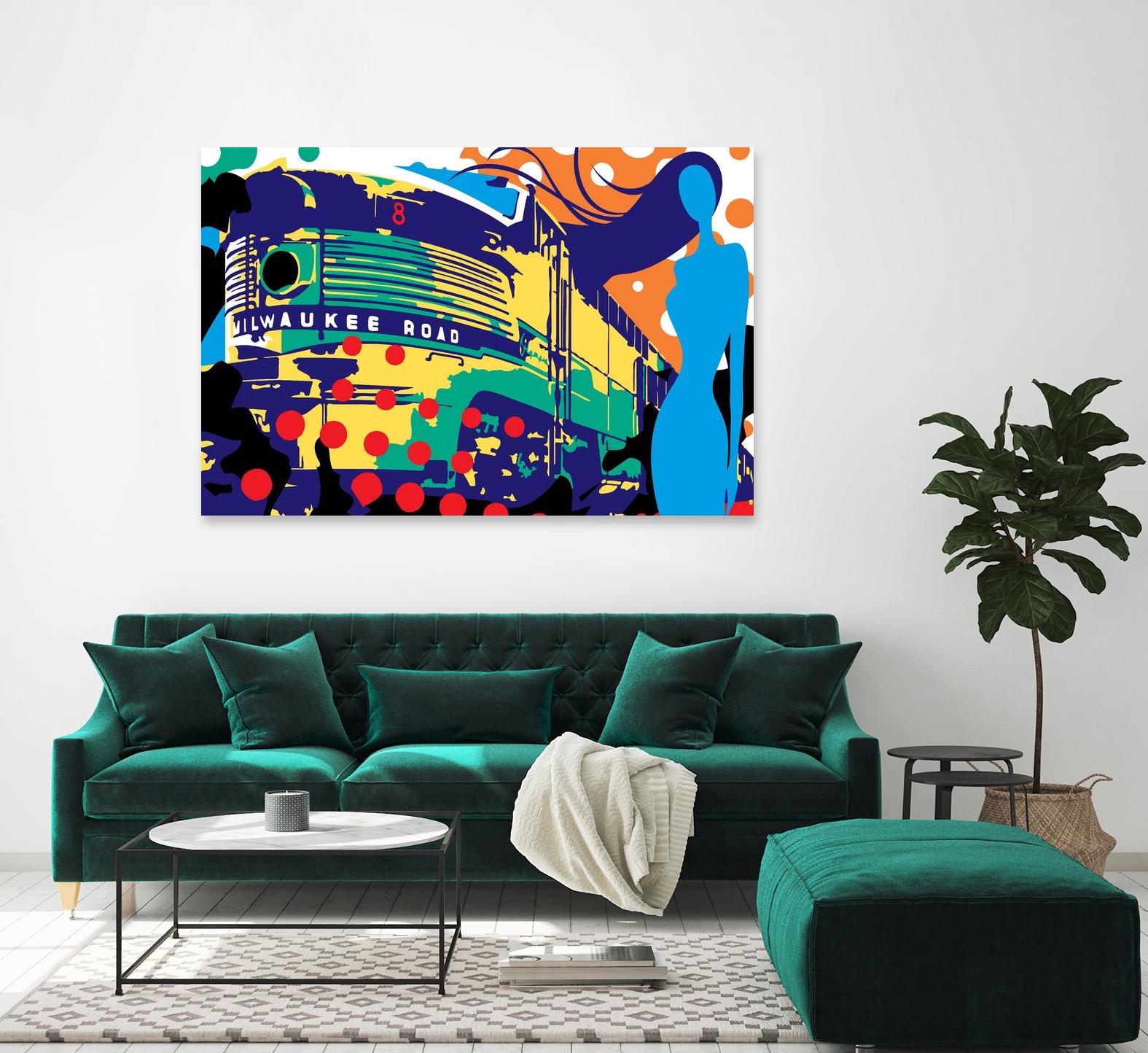 Delvautitude by Ray Lengelé on GIANT ART - blue pop art - alternative