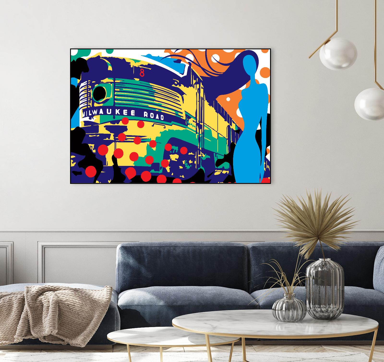 Delvautitude by Ray Lengelé on GIANT ART - blue pop art - alternative