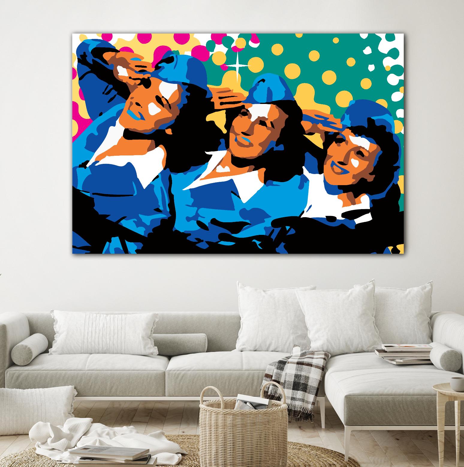 Sisters by Ray Lengelé on GIANT ART - green pop art - alternative