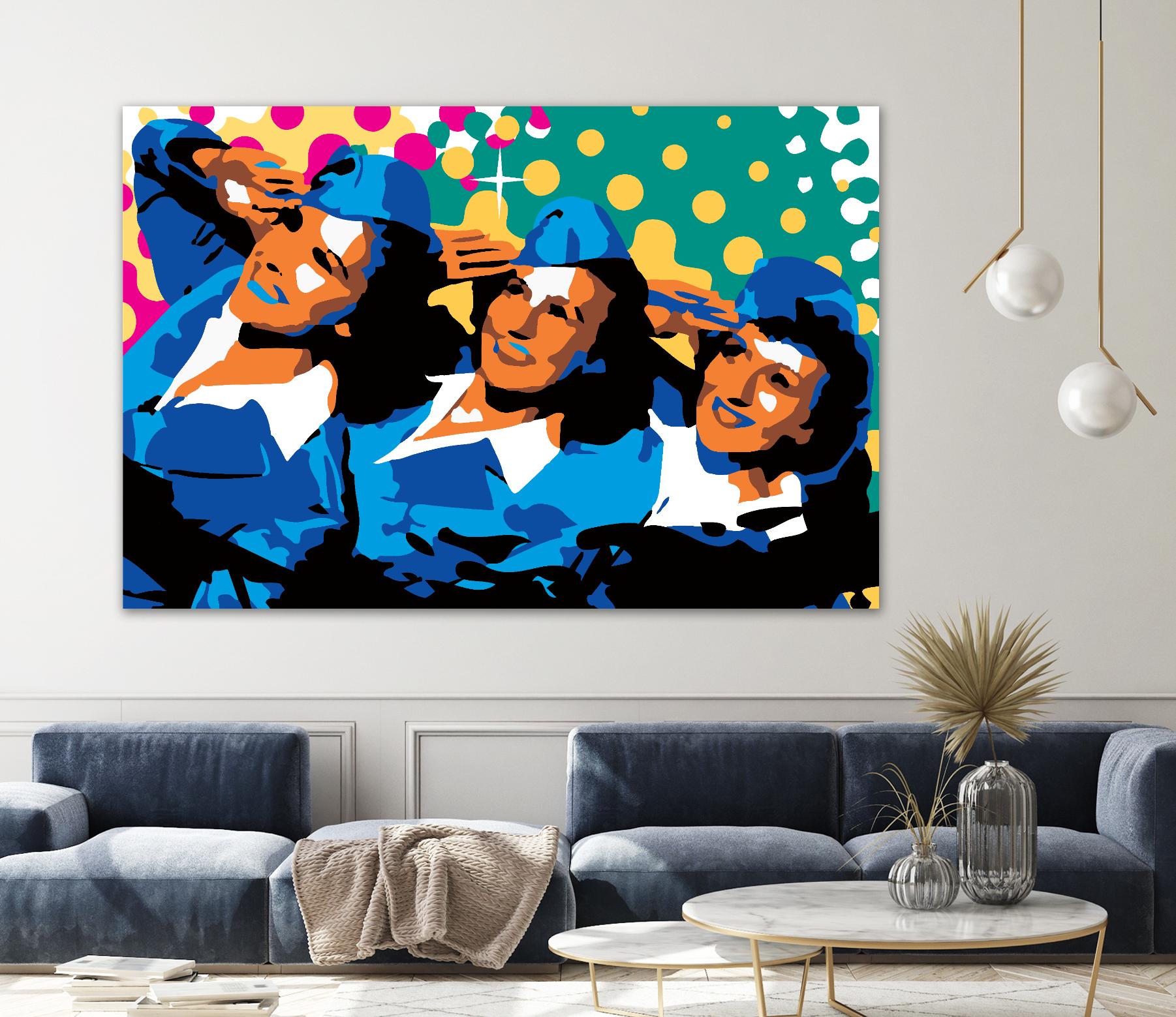 Sisters by Ray Lengelé on GIANT ART - green pop art - alternative