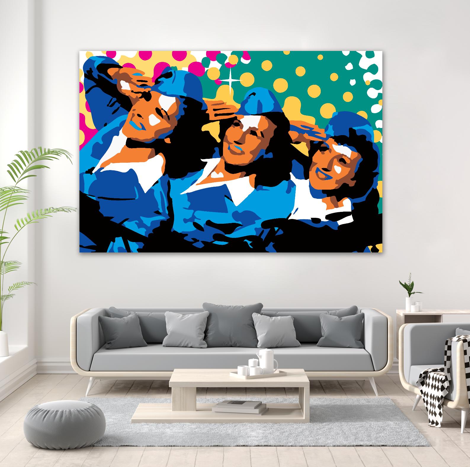 Sisters by Ray Lengelé on GIANT ART - green pop art - alternative