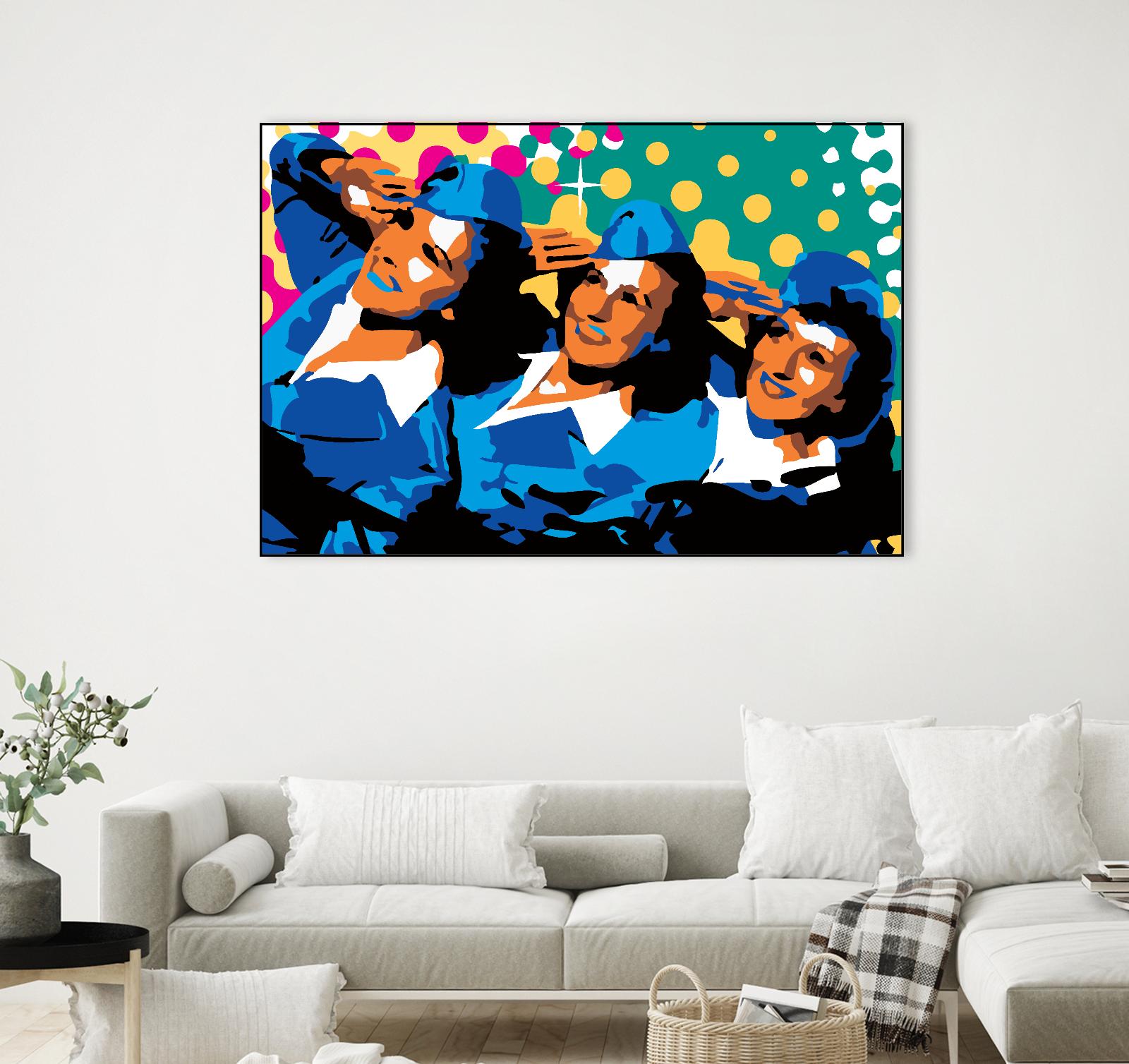 Sisters by Ray Lengelé on GIANT ART - green pop art - alternative