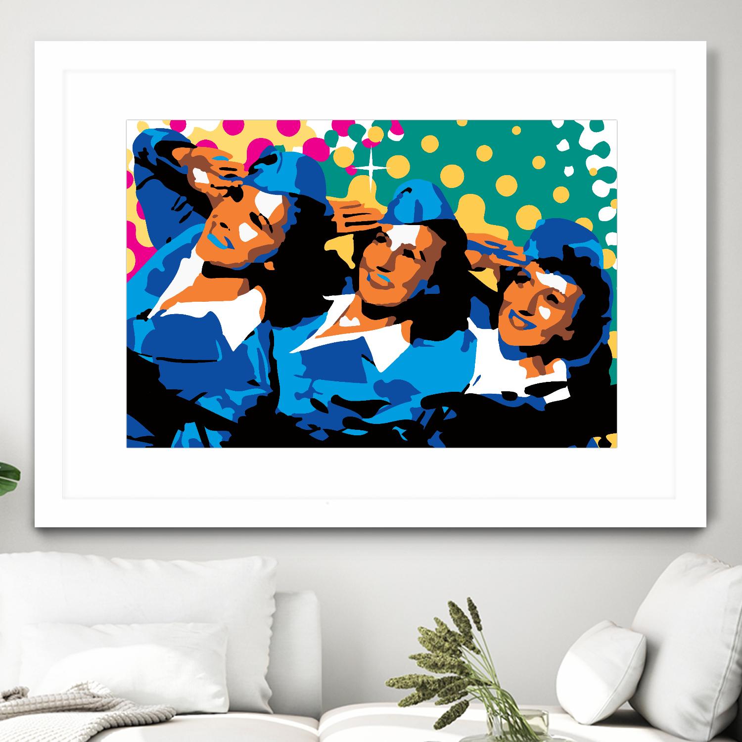 Sisters by Ray Lengelé on GIANT ART - green pop art - alternative