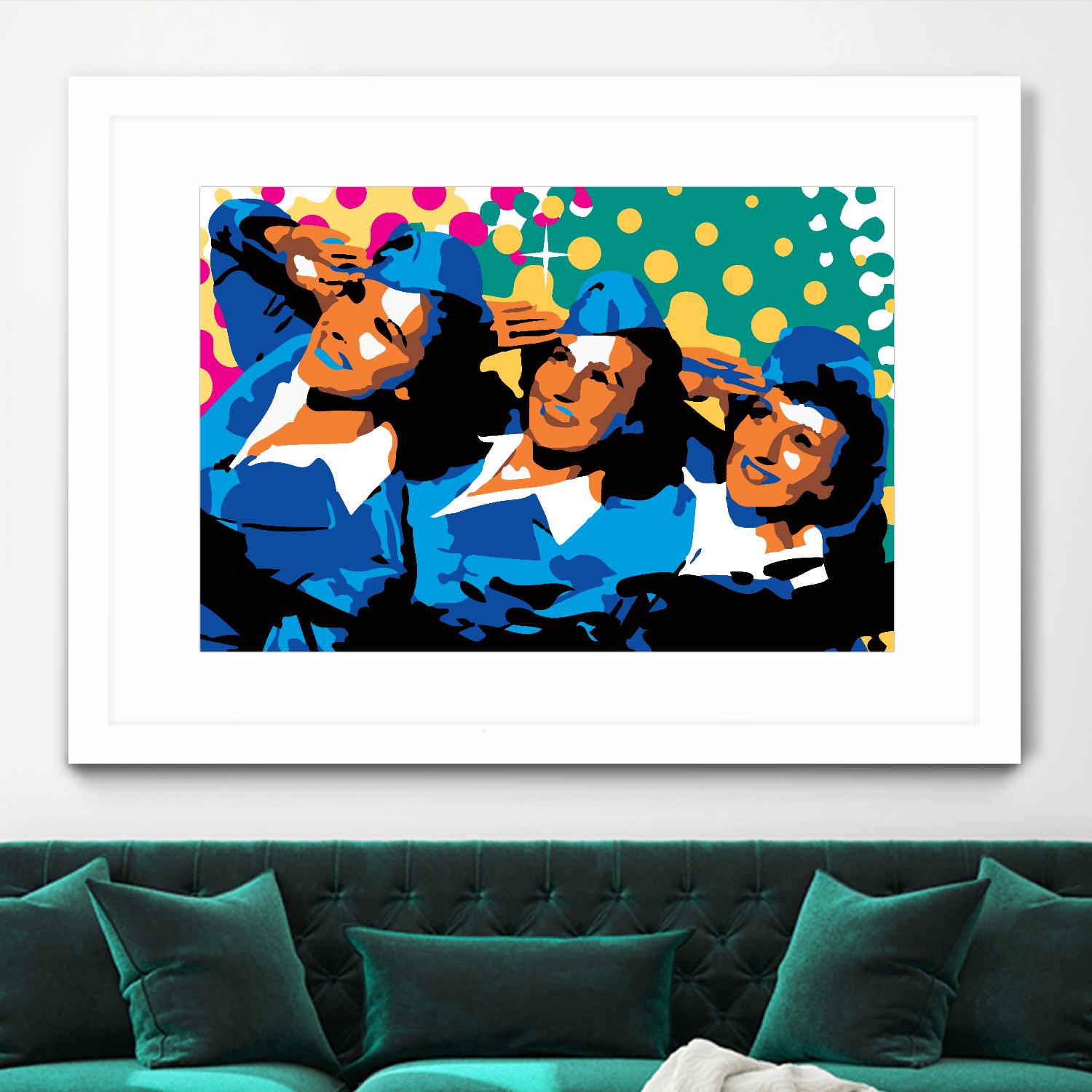 Sisters by Ray Lengelé on GIANT ART - green pop art - alternative