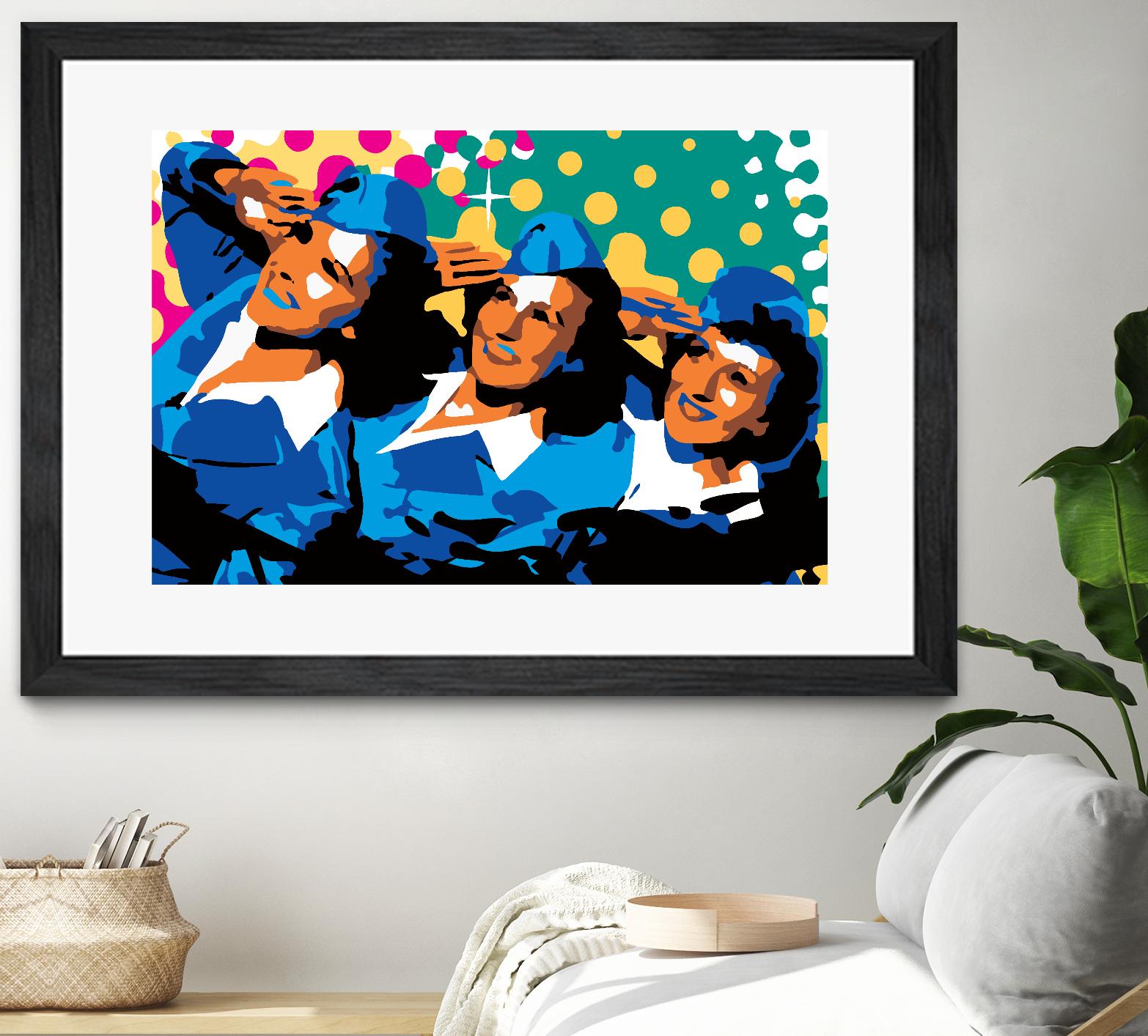 Sisters by Ray Lengelé on GIANT ART - green pop art - alternative