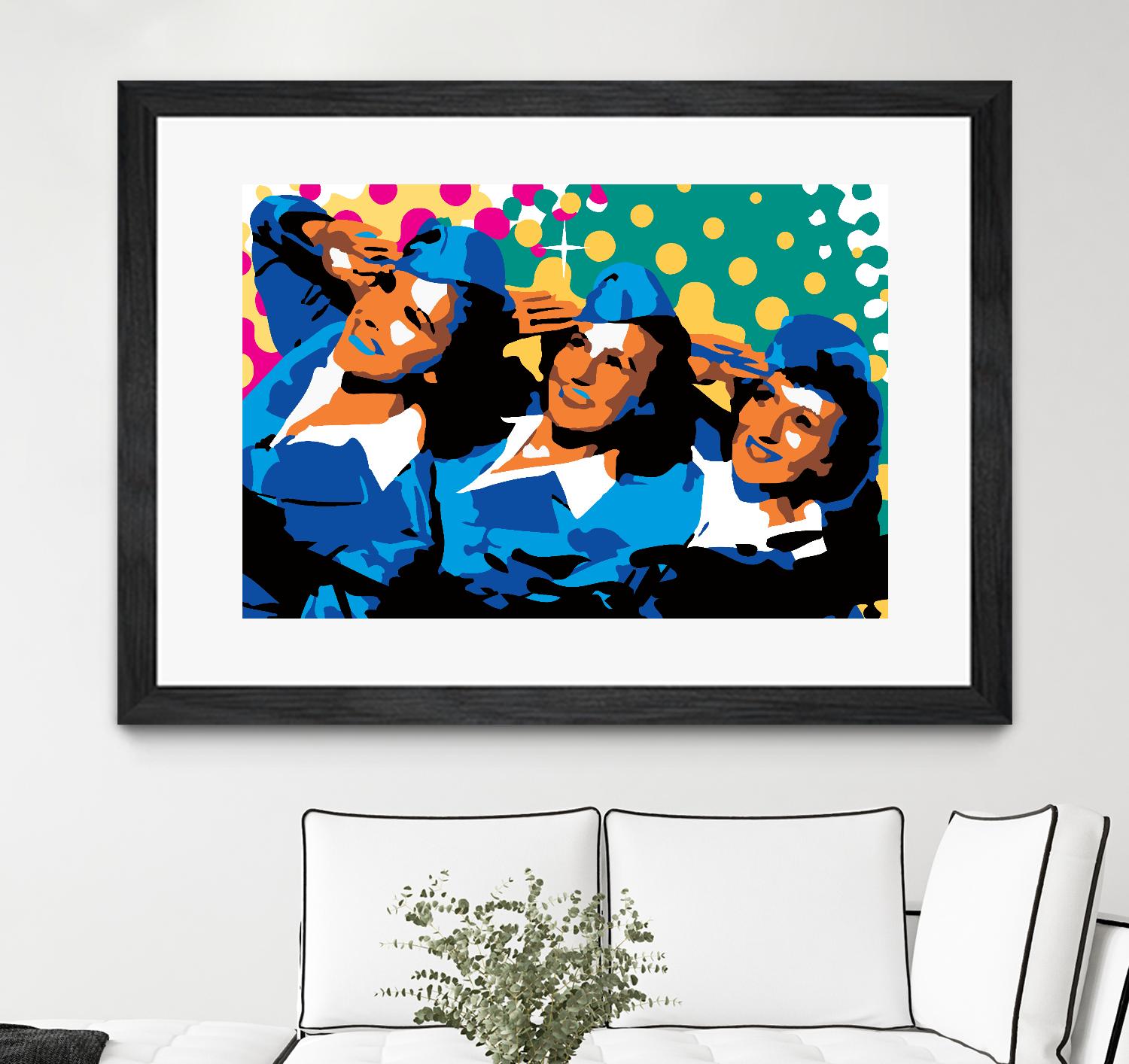 Sisters by Ray Lengelé on GIANT ART - green pop art - alternative