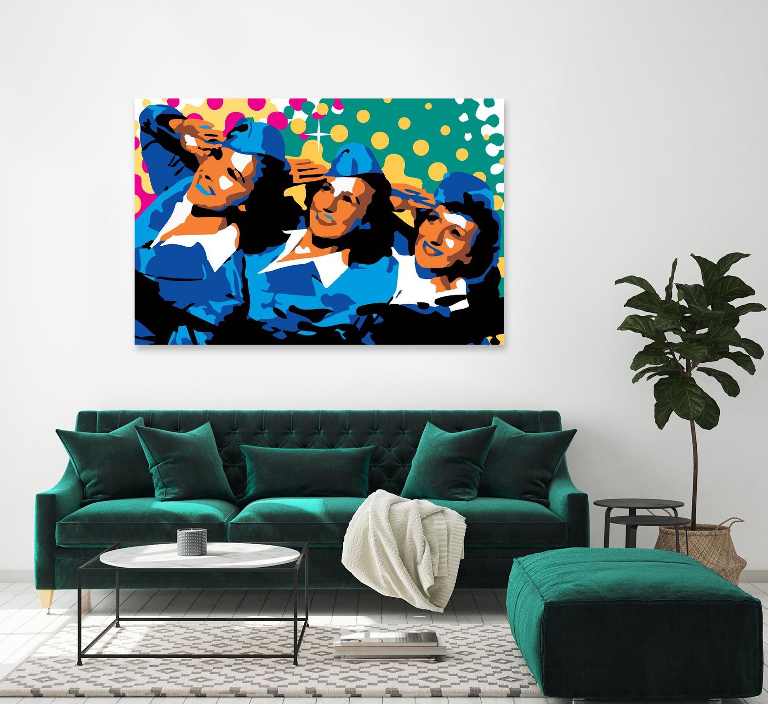 Sisters by Ray Lengelé on GIANT ART - green pop art - alternative