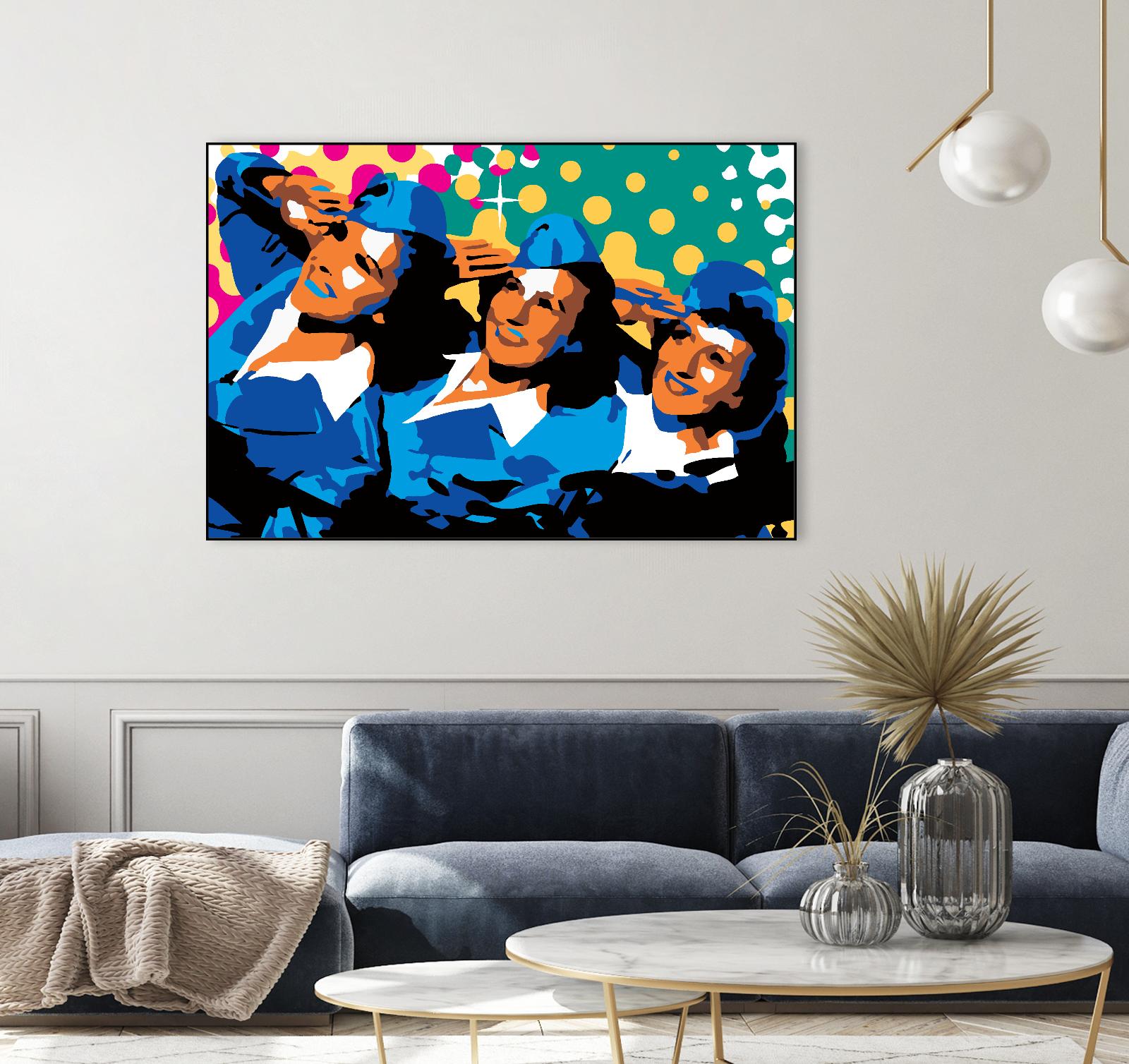 Sisters by Ray Lengelé on GIANT ART - green pop art - alternative