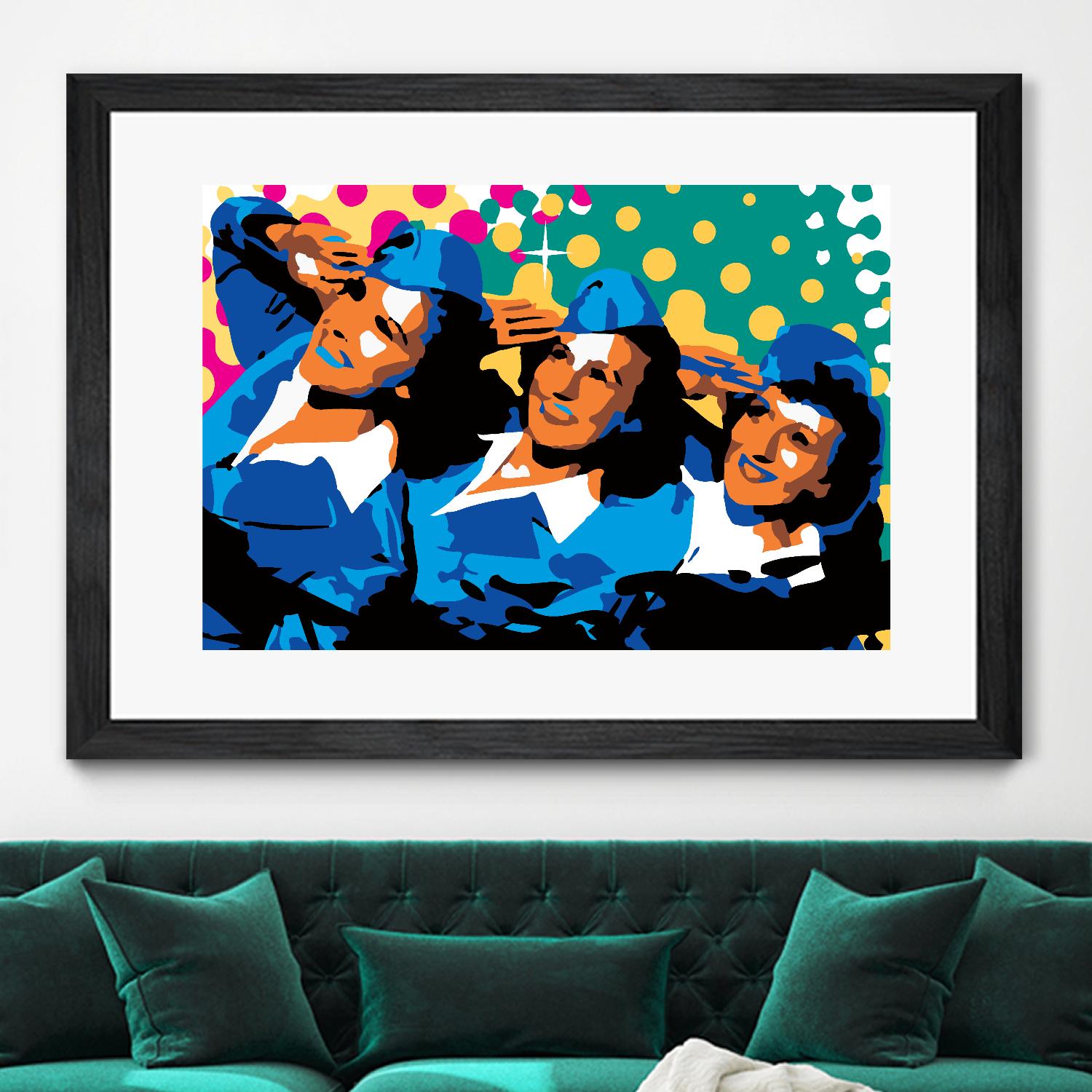 Sisters by Ray Lengelé on GIANT ART - green pop art - alternative