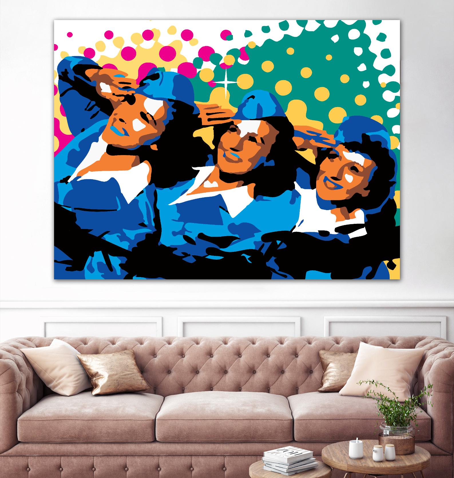 Sisters by Ray Lengelé on GIANT ART - green pop art - alternative
