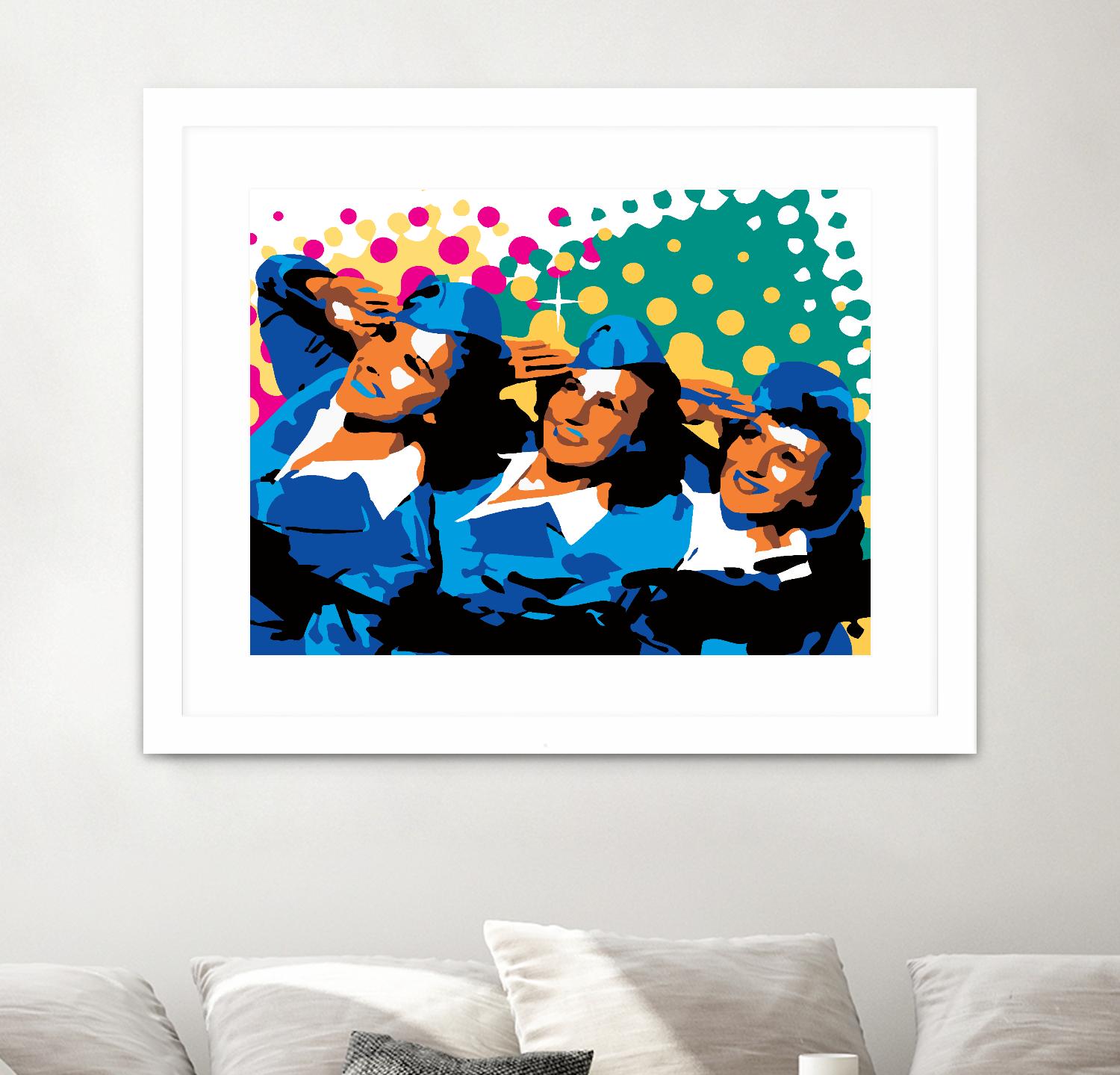 Sisters by Ray Lengelé on GIANT ART - green pop art - alternative