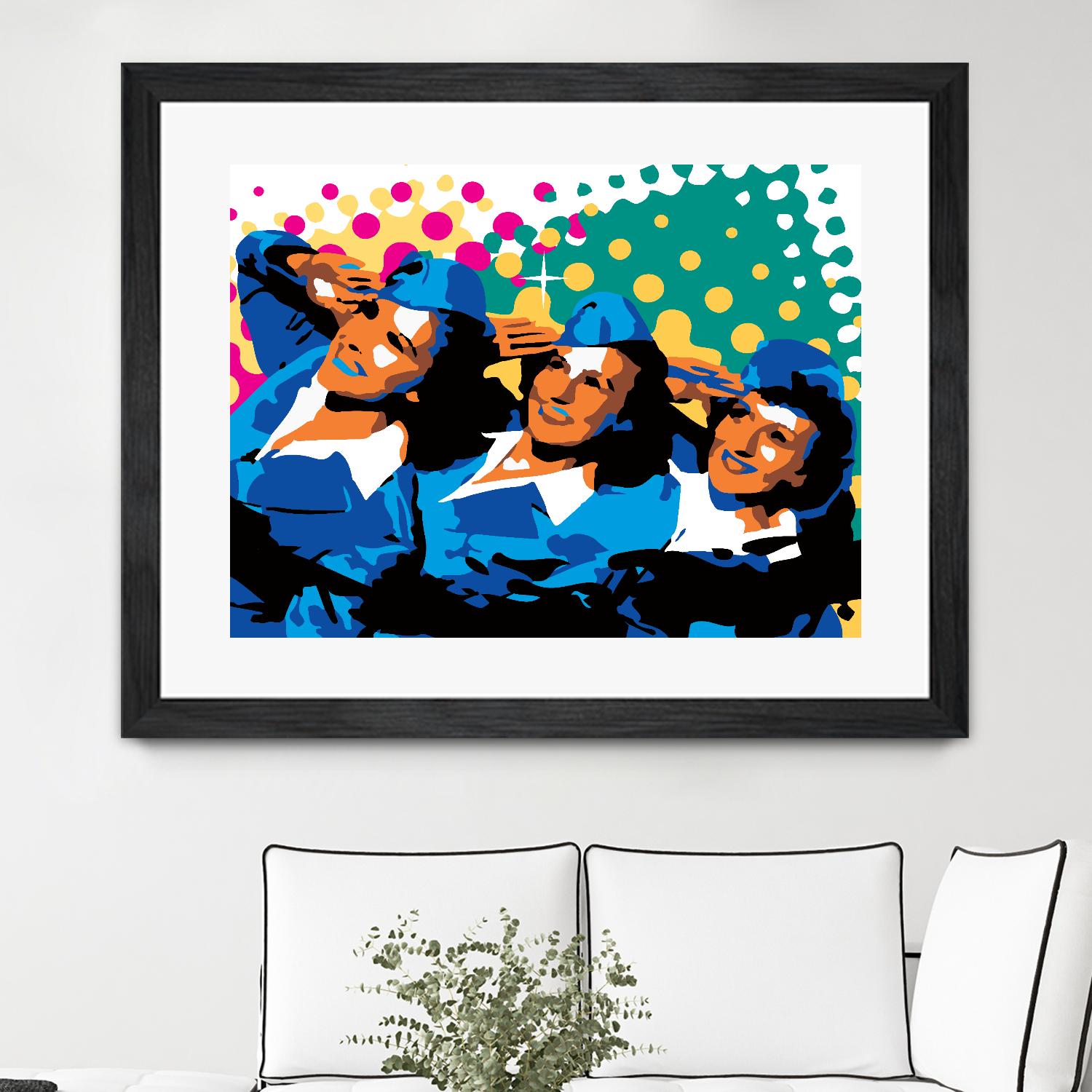 Sisters by Ray Lengelé on GIANT ART - green pop art - alternative