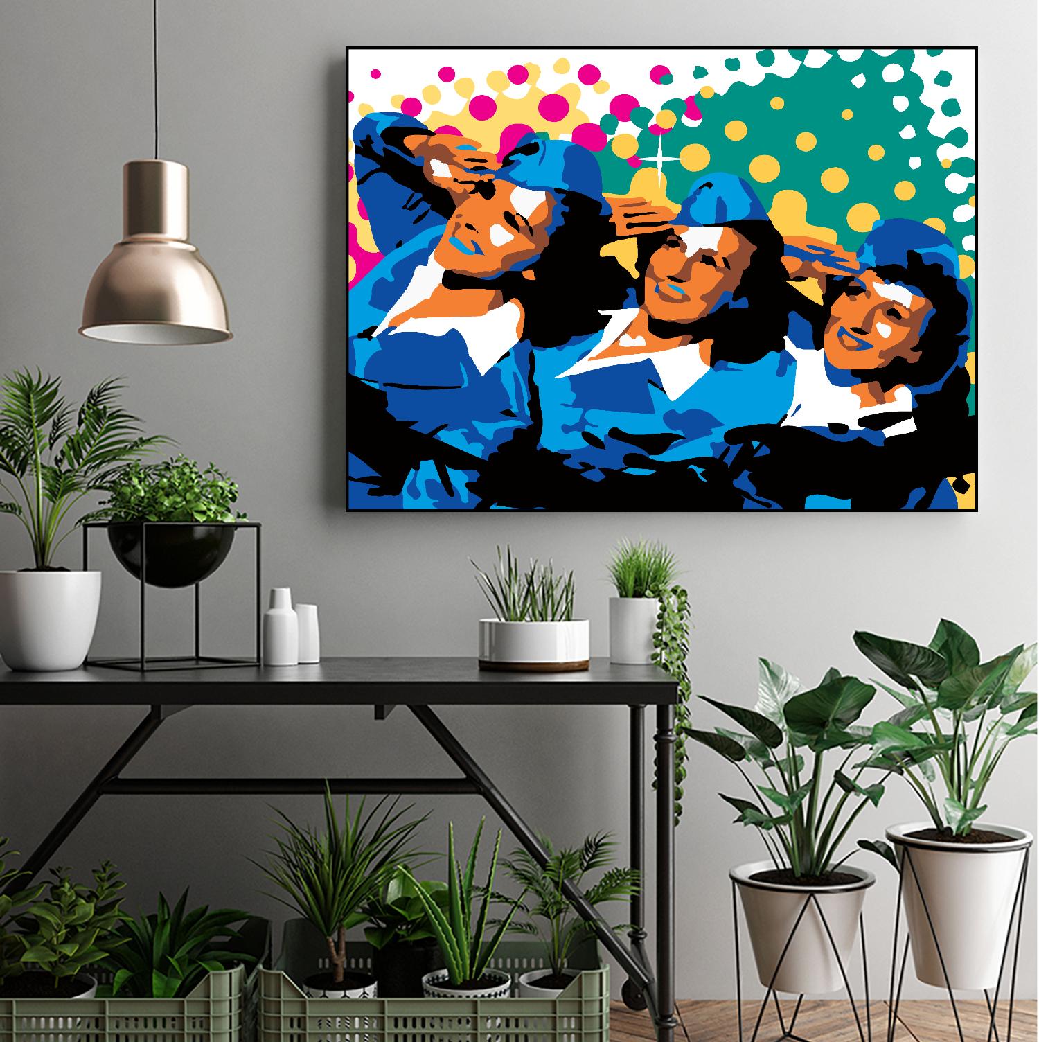 Sisters by Ray Lengelé on GIANT ART - green pop art - alternative