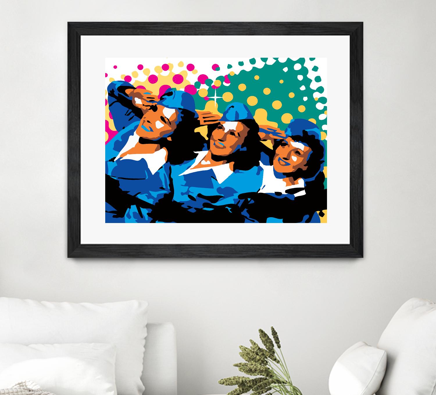 Sisters by Ray Lengelé on GIANT ART - green pop art - alternative