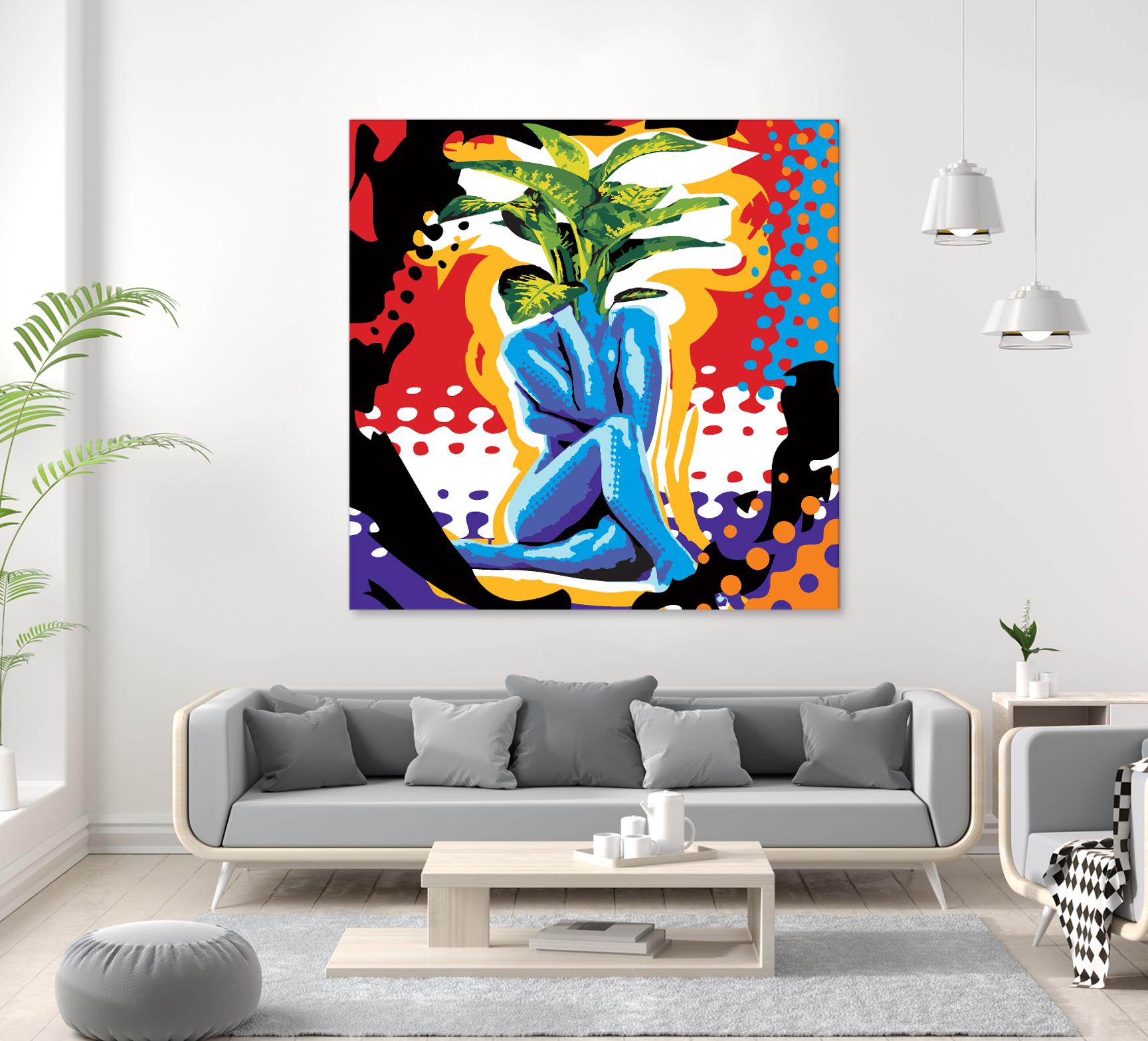Mandragore by Ray Lengelé on GIANT ART - green pop art - alternative