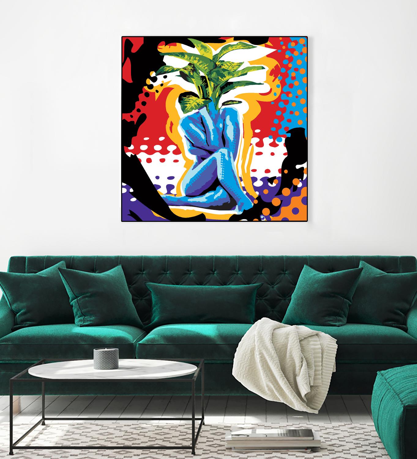 Mandragore by Ray Lengelé on GIANT ART - green pop art - alternative