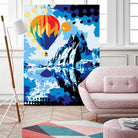 Ballon by Ray Lengelé on GIANT ART - blue landscape artistes du québec