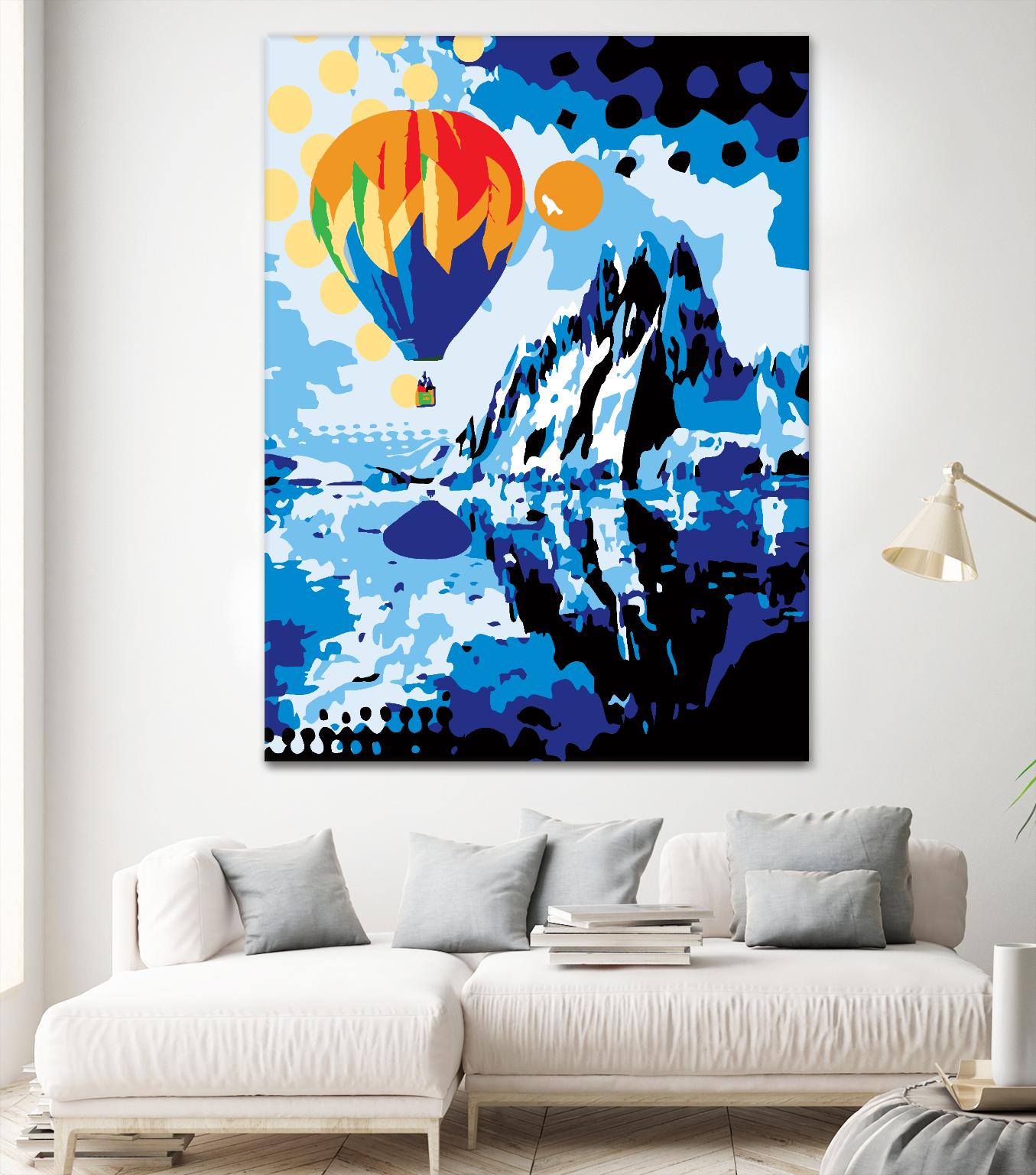 Ballon by Ray Lengelé on GIANT ART - blue landscape artistes du québec