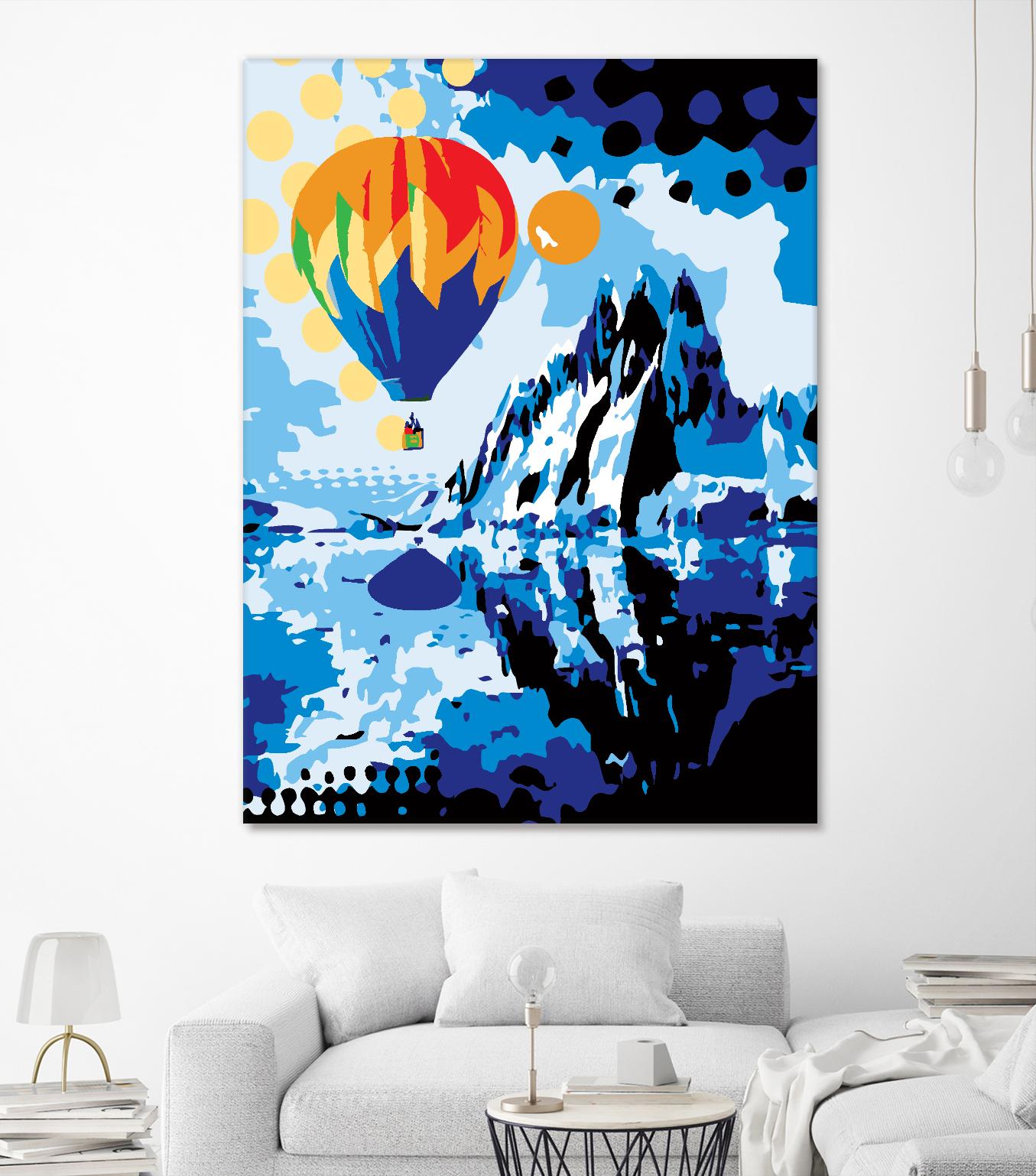 Ballon by Ray Lengelé on GIANT ART - blue landscape artistes du québec