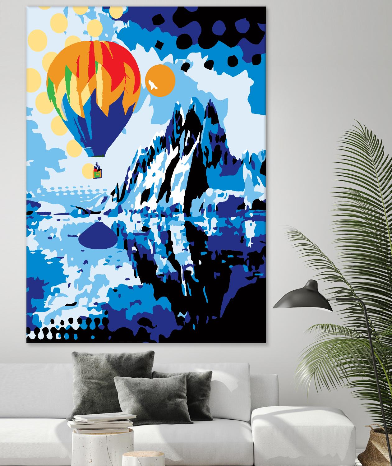 Ballon by Ray Lengelé on GIANT ART - blue landscape artistes du québec