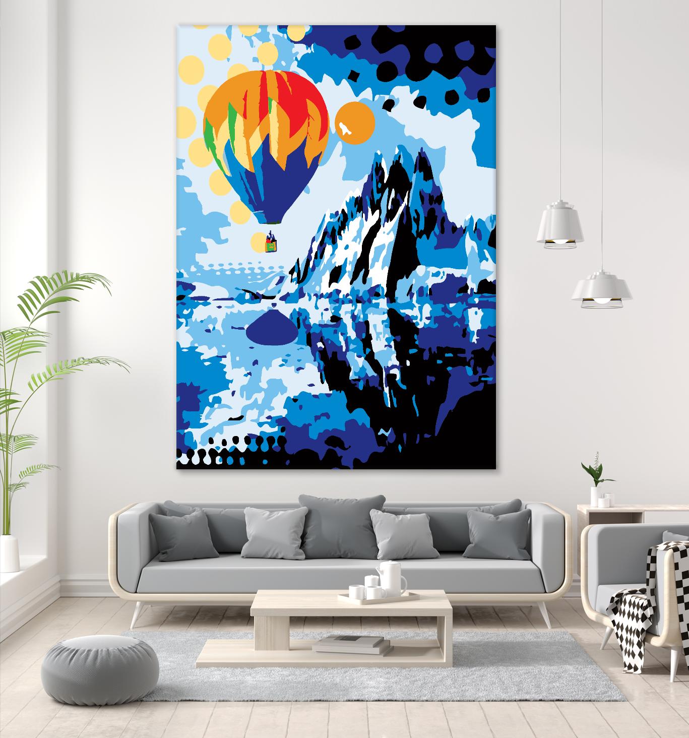 Ballon by Ray Lengelé on GIANT ART - blue landscape artistes du québec